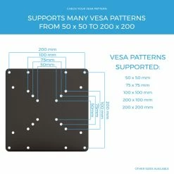 HumanCentric VESA Mount Adapter Plate For TV Mounts, 5 VESA Patterns VESA Adapters