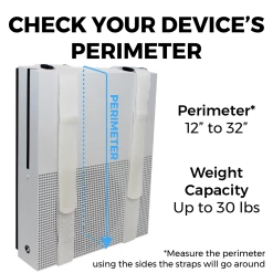 HumanCentric Adjustable Gaming Console Wall Mount (White) | Fits Xbox One (S And X), Xbox 360, PS4, PS3, Nintendo Wii U, Alienware, And More Gaming Mounts