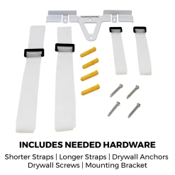 HumanCentric Adjustable Gaming Console Wall Mount (White) | Fits Xbox One (S And X), Xbox 360, PS4, PS3, Nintendo Wii U, Alienware, And More Gaming Mounts