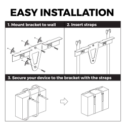 HumanCentric Adjustable Gaming Console Wall Mount (White) | Fits Xbox One (S And X), Xbox 360, PS4, PS3, Nintendo Wii U, Alienware, And More Gaming Mounts
