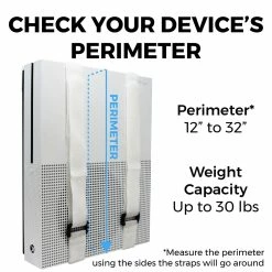 Gaming Mounts HumanCentric White Universal Wall Mount For Cable Boxes, Gaming Consoles, DVD Players, Routers, Modems, And More