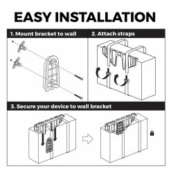 Gaming Mounts HumanCentric White Universal Wall Mount For Cable Boxes, Gaming Consoles, DVD Players, Routers, Modems, And More