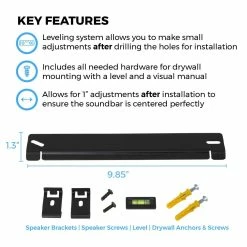 HumanCentric Speaker Mounts Adjustable Solo 5 Mounting Kit For Bose Solo 5 Soundbar