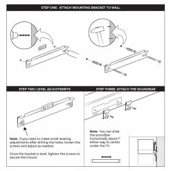 HumanCentric Speaker Mounts Adjustable Solo 5 Mounting Kit For Bose Solo 5 Soundbar
