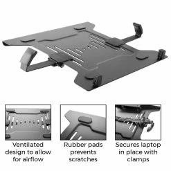HumanCentric Computer Mounts Laptop VESA Mount Tray For Monitor Arms And Stands