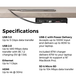 Deals ๐ HumanCentric UnderDock - USB-C Docking Station โค๏ธ 13 HumanCentric UnderDock - USB-C Docking Station