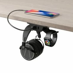 HumanCentric Docks And Charging Headphone Hanger With USB Charger