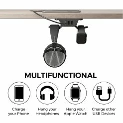 HumanCentric Docks And Charging Headphone Hanger With USB Charger
