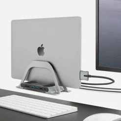 HumanCentric Workspace Vertical MacBook Stand With Integrated Hub